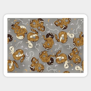 Celestial Pythons on Stormy Gray Sticker